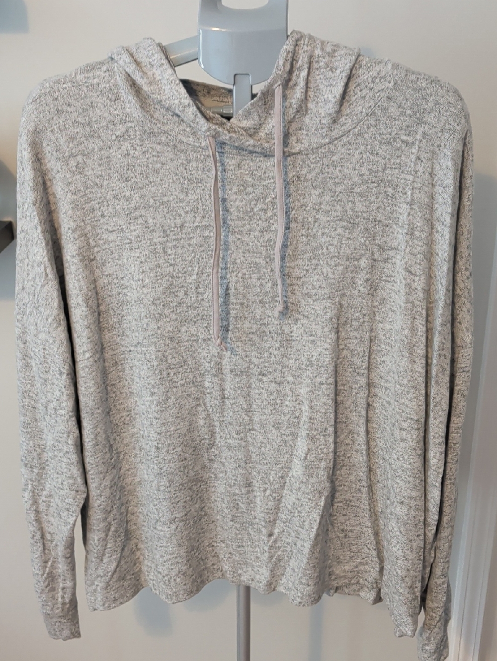 Light Gray Women's Hooded Pullover Shirt